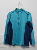 Patagonia Women's Blue Quarter-Zip Long Sleeve Outdoor Athletic Pullover Top