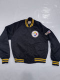Vintage 80s/90s Pittsburgh Steelers Chalk Line Team NFL Bomber Jacket (