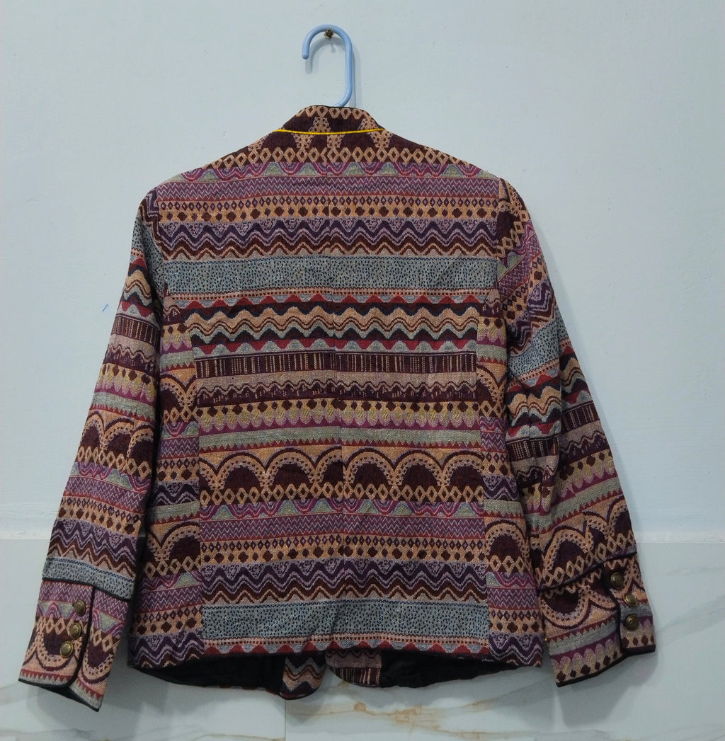 Venca embroidered button-front Coat