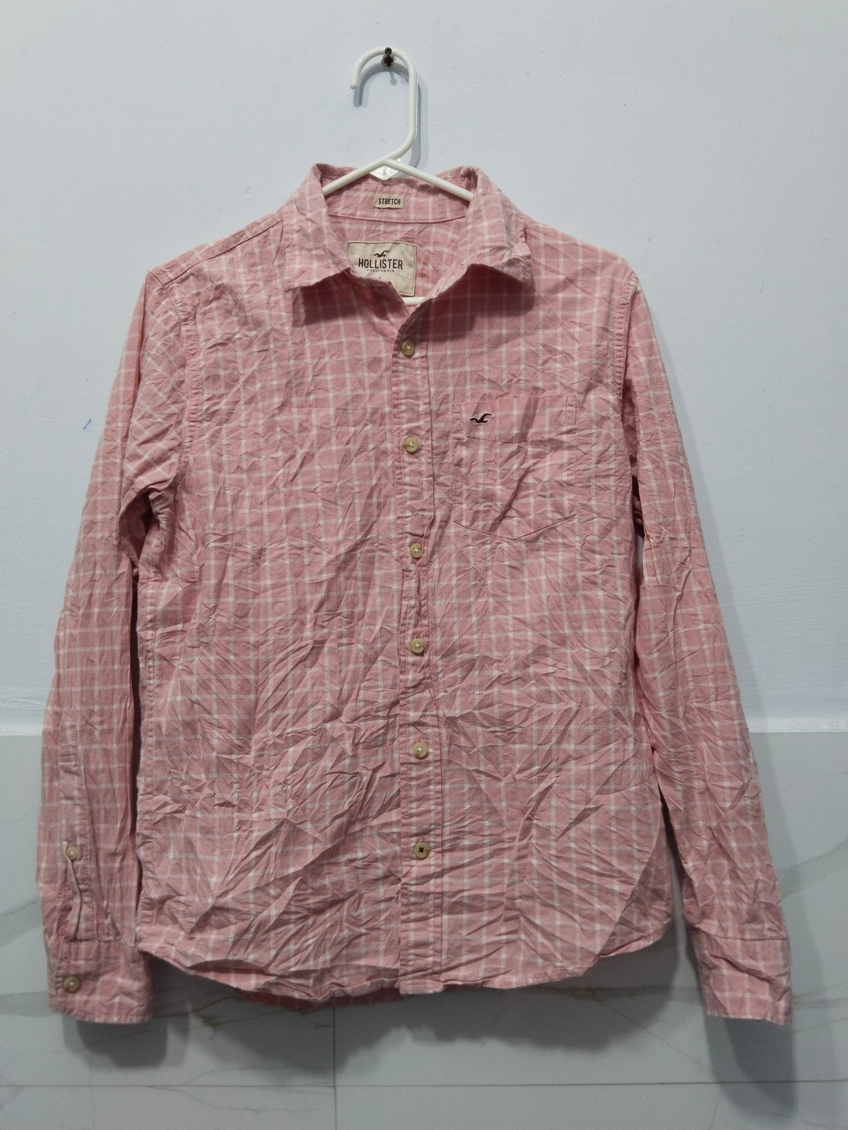 Hollister Men's Dress Shirt 98%Cotton