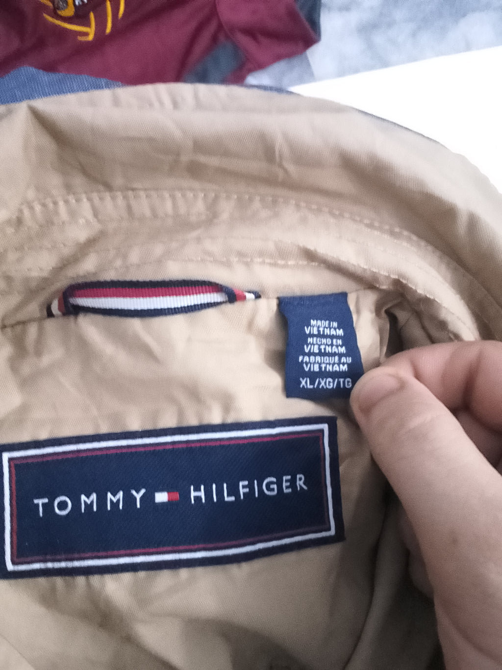 Tommy Hilfiger Women's Khaki Double-Breasted Hooded Trench Coat