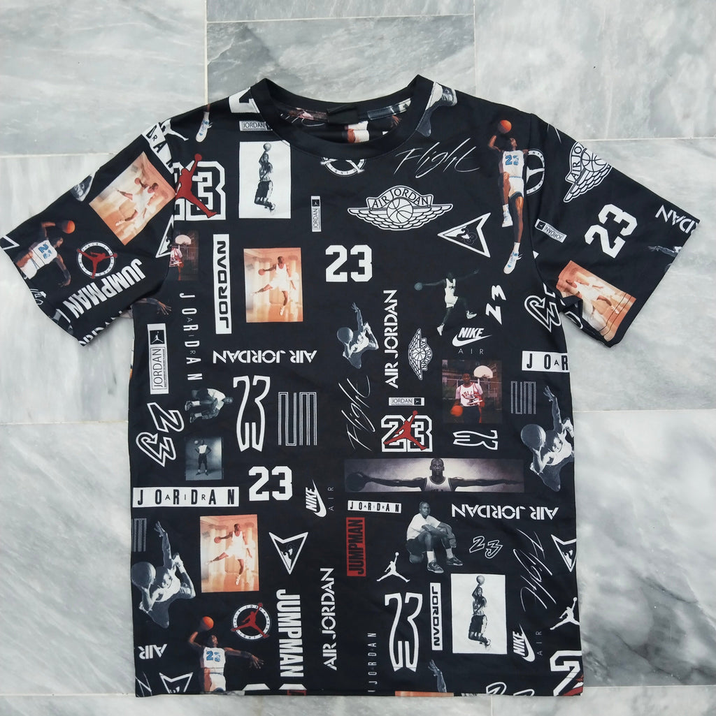 Vintage Jordan All-Over Print Graphic T-Shirt / Air Jordan 23 Tee