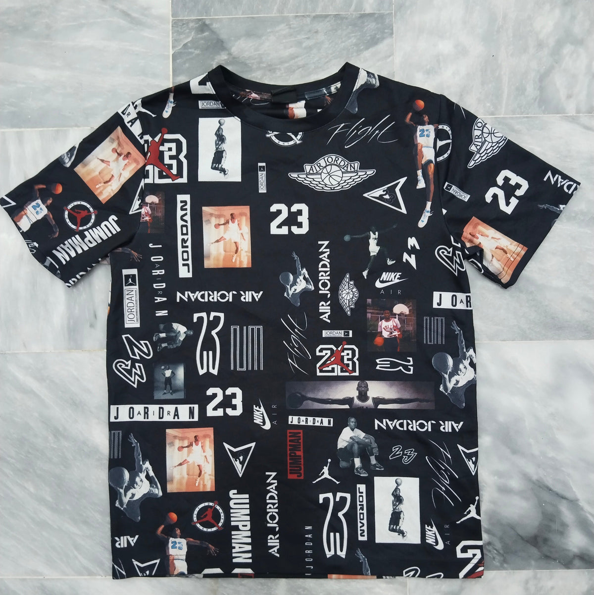 Vintage Jordan All-Over Print Graphic T-Shirt / Air Jordan 23 Tee