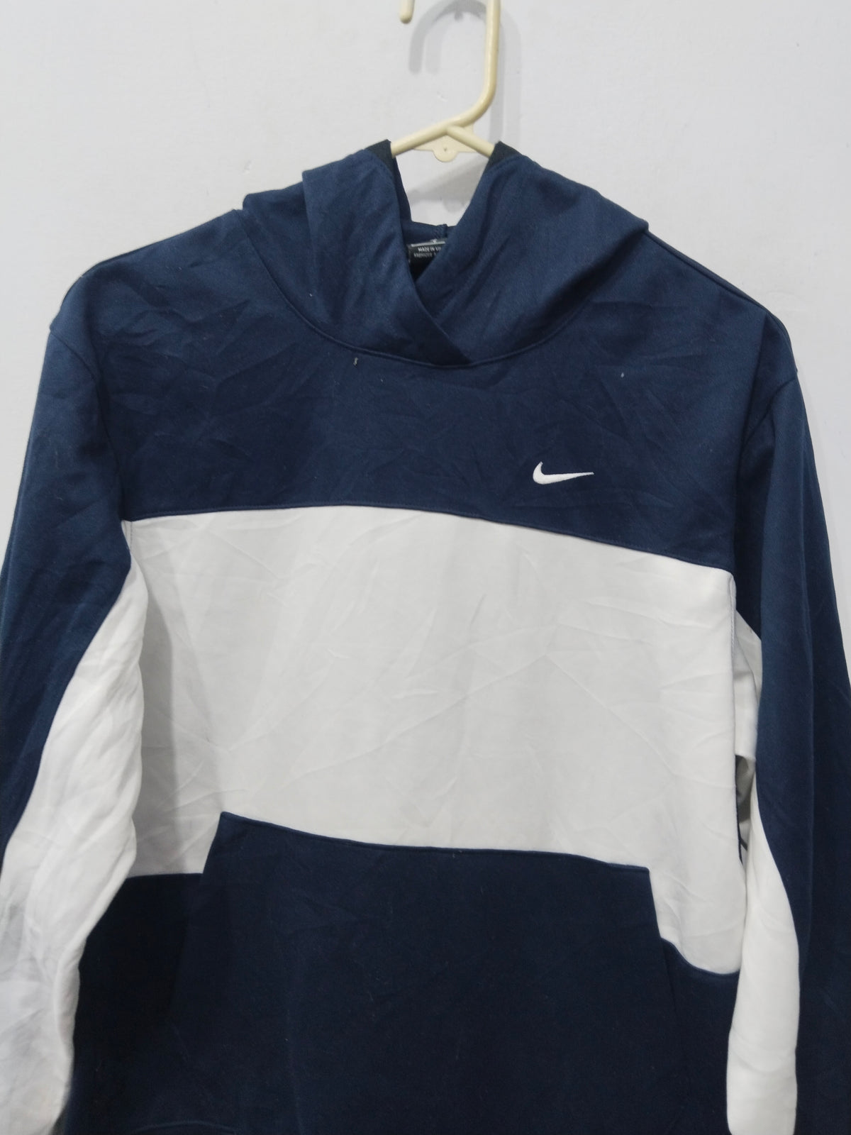 Nike Colorblock Hoodie - Navy Blue & White