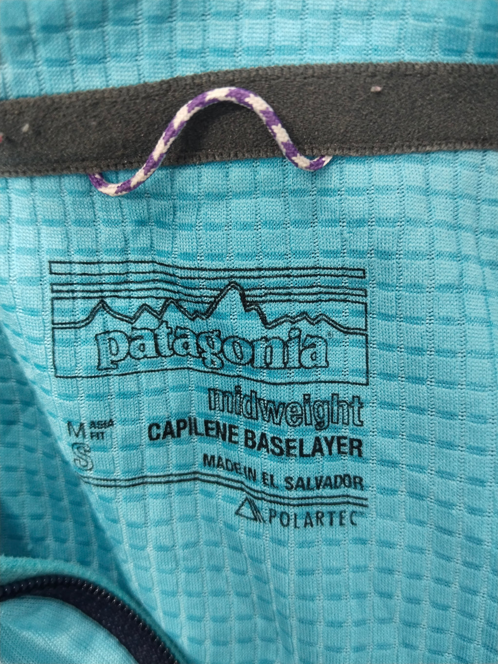 Patagonia Women's Blue Quarter-Zip Long Sleeve Outdoor Athletic Pullover Top