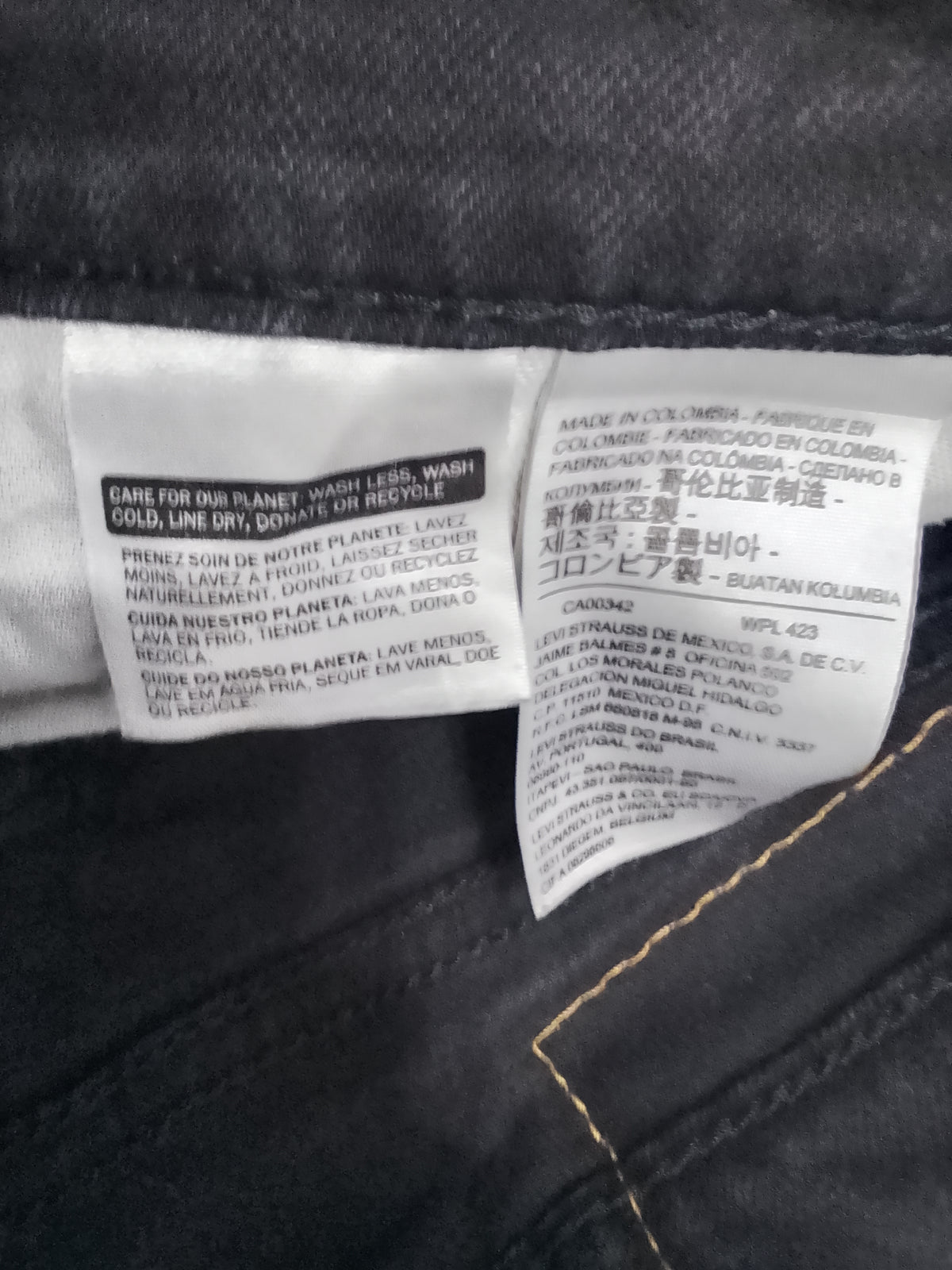 Classic Levi's Black Denim Pants