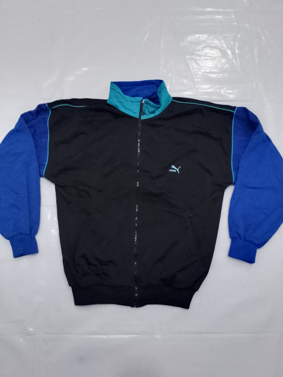 Vintage 90s Puma Colorblock Zip-Up Track Jacket