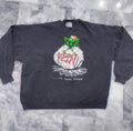 Vintage Ween Holiday Frog "...it just rocks" Black Crewneck Sweatshirt