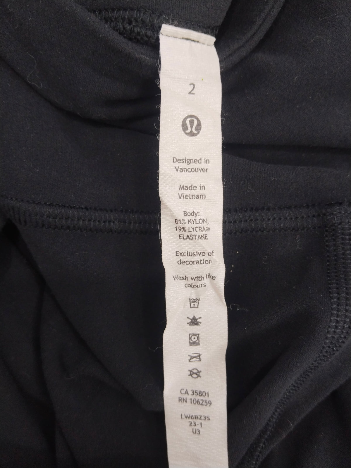 Lululemon Active Legging 81% Nylon