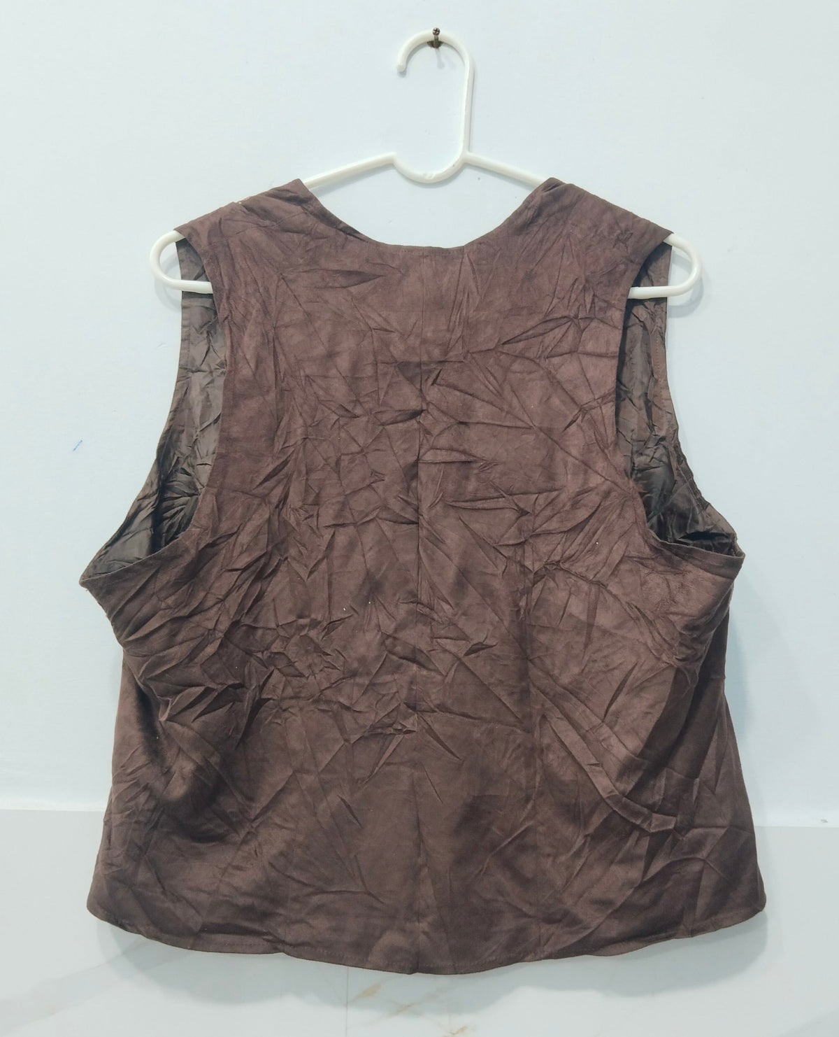 Women's embroidered button-front vest
