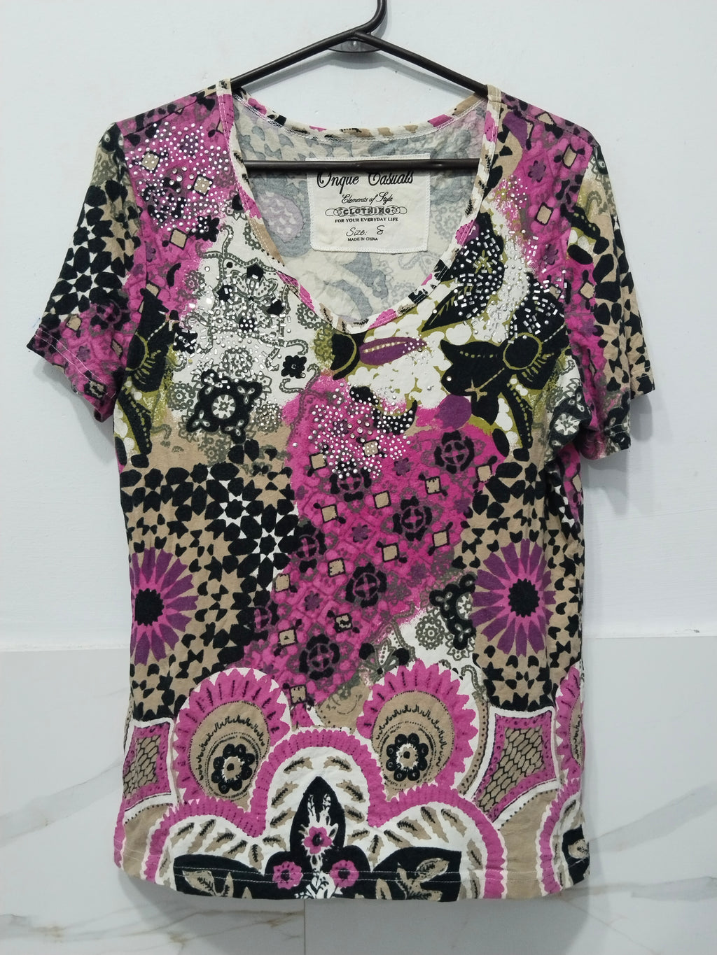 Onque Casuals brand Women's Printed Short-Sleeve Top / T-Shirt