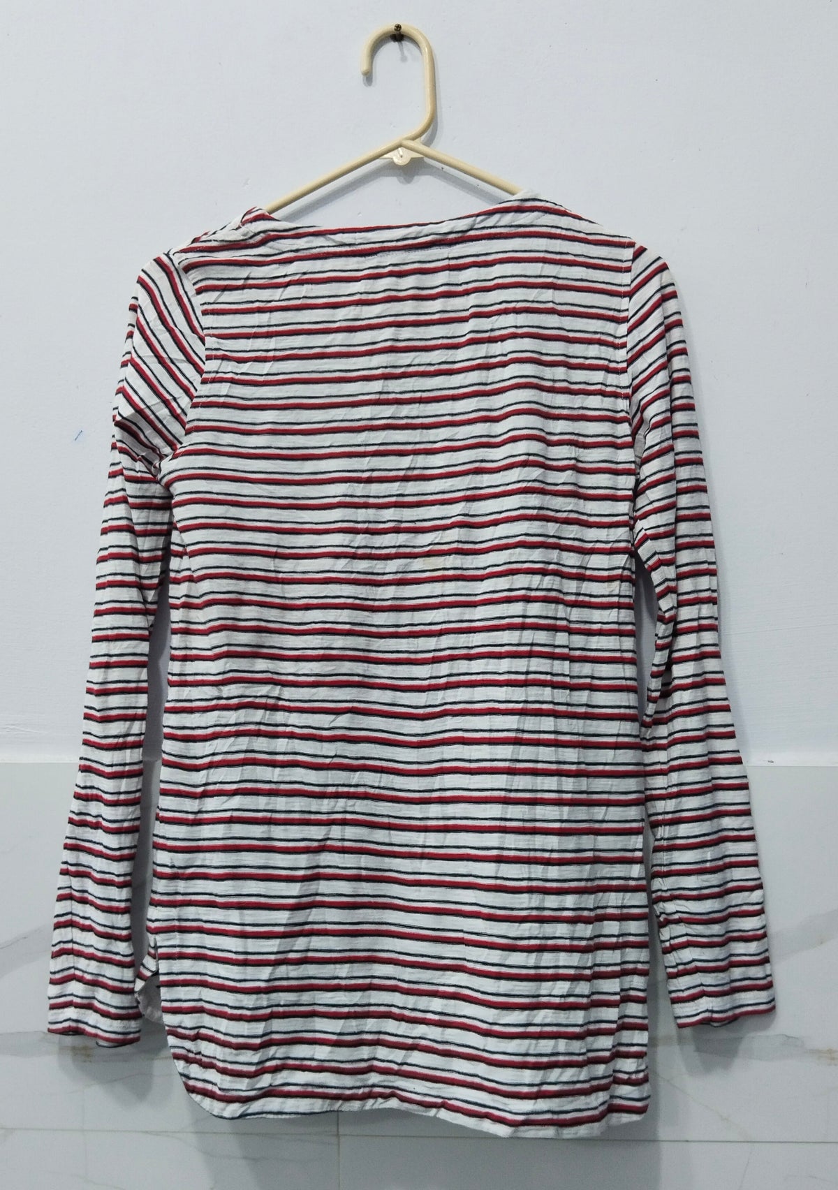 Tommy Hilfiger  100%Cotton Striped Lace-Up Pullover Hoodie