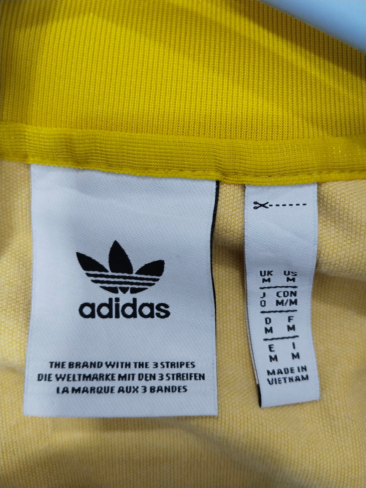 Vintage Style adidas Track Jacket, Yellow with White Stripes