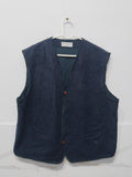 Vintage Burberrys of London Navy Blue Button-Up Vest – Classic Sleeveless Waistcoat