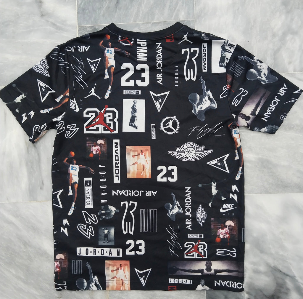 Vintage Jordan All-Over Print Graphic T-Shirt / Air Jordan 23 Tee