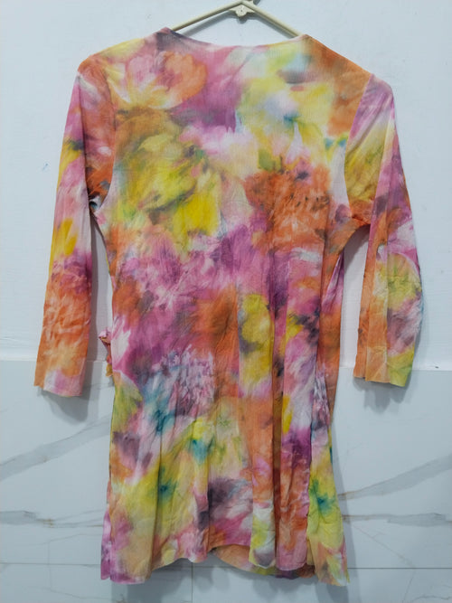 Johnny Heaven Women's Vintage Tie-Dye Mesh Top – XL