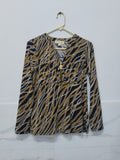 Michel Kors women’s long-sleeve zip-front blouse