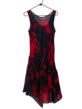 Y2K long dress with floral print