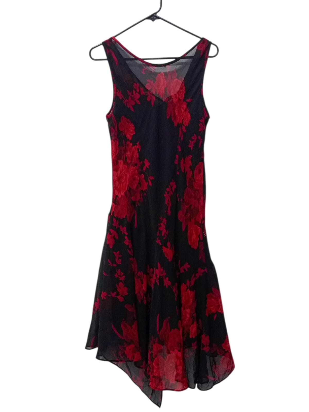 Y2K long dress with floral print