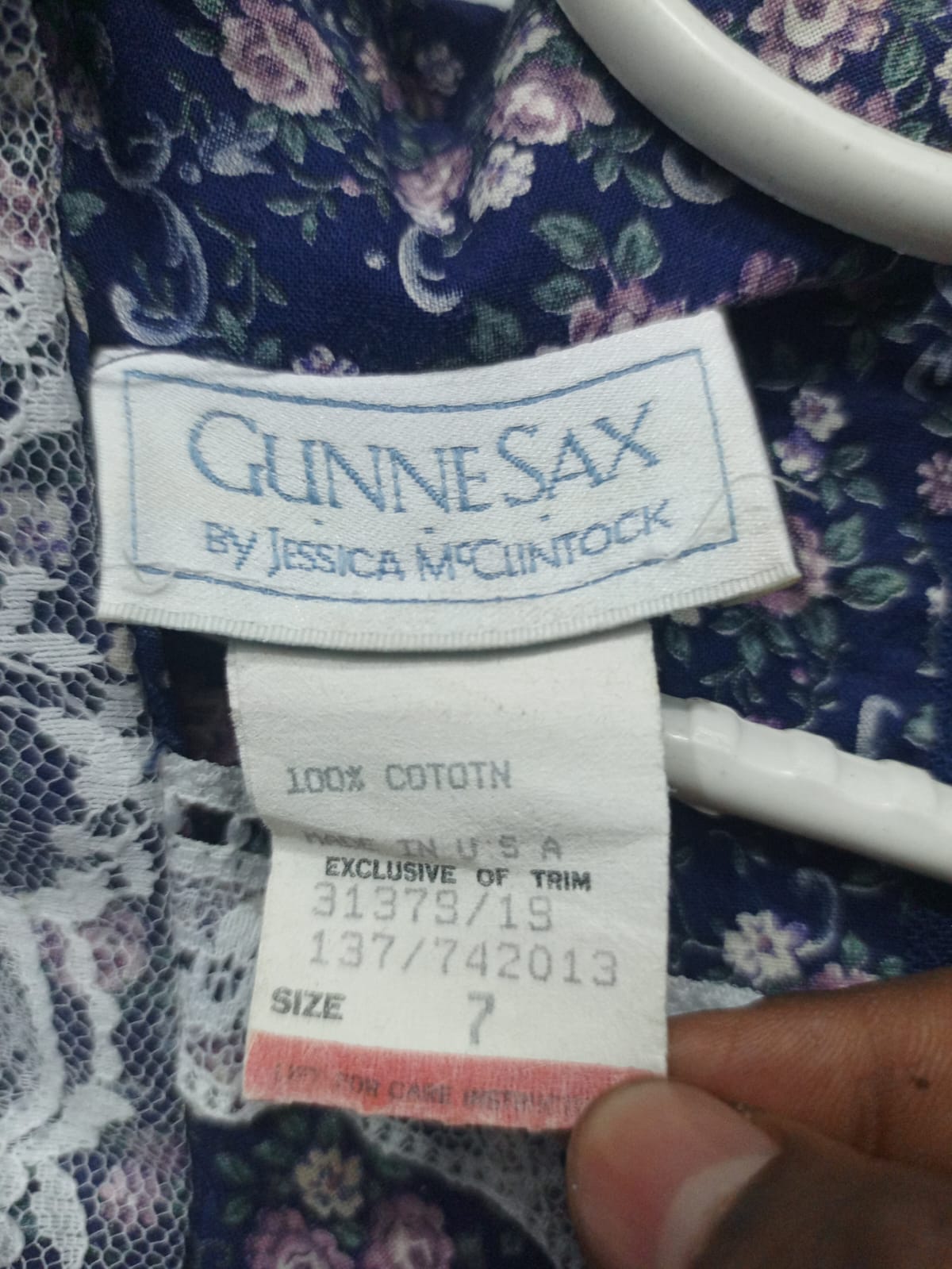 GUNNE SAX 100% Cotton Long Dress