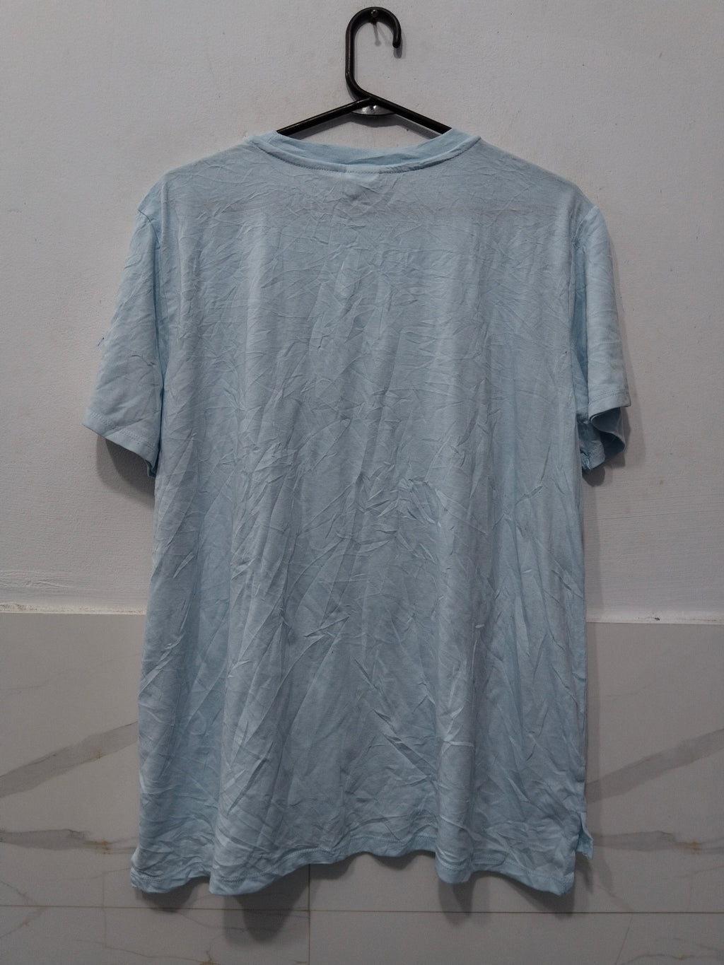Disney Stitch Light Blue Casual T-Shirt with 3D Fabric Flower Appliqués