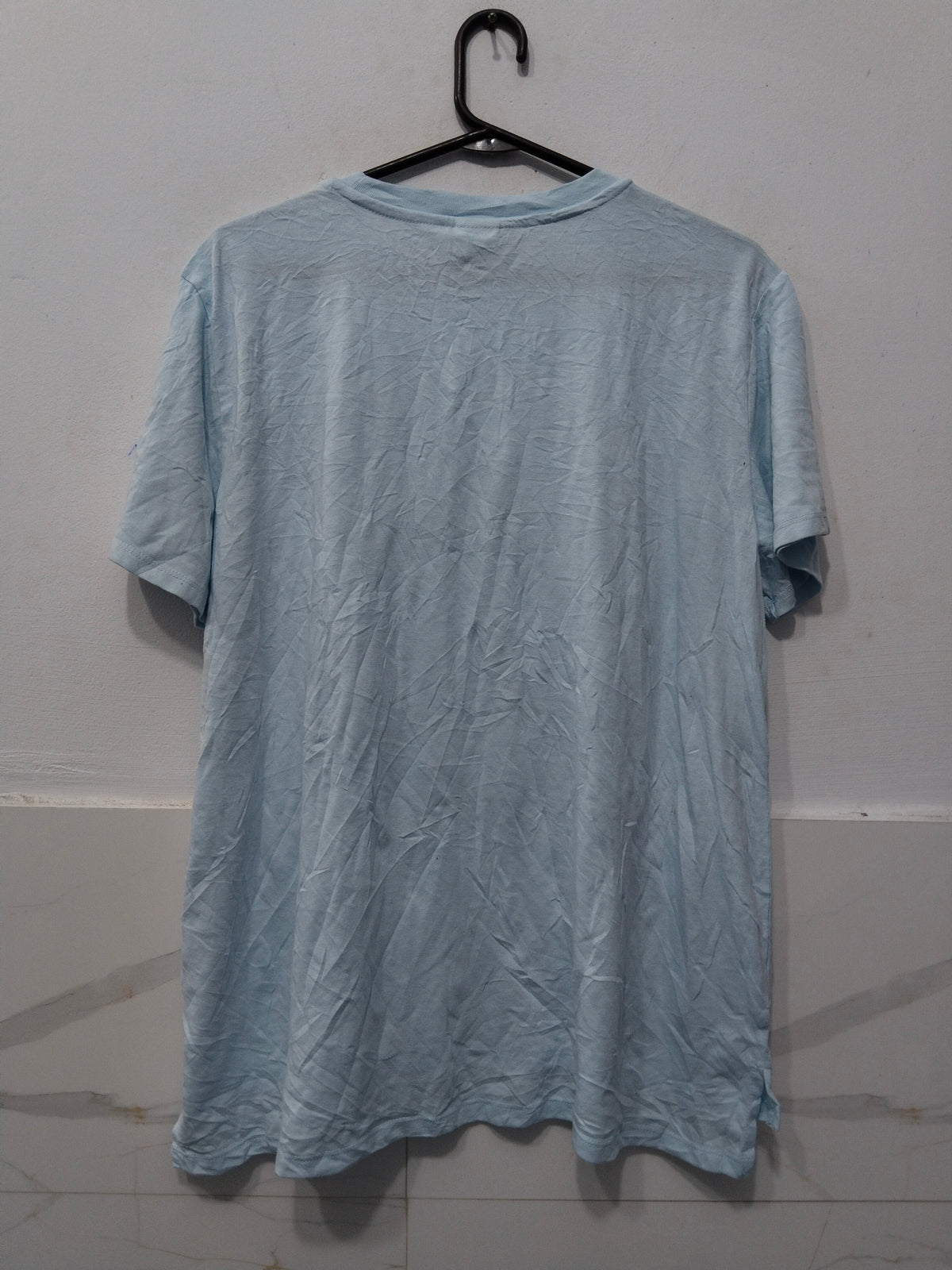 Disney Stitch Light Blue Casual T-Shirt with 3D Fabric Flower Appliqués