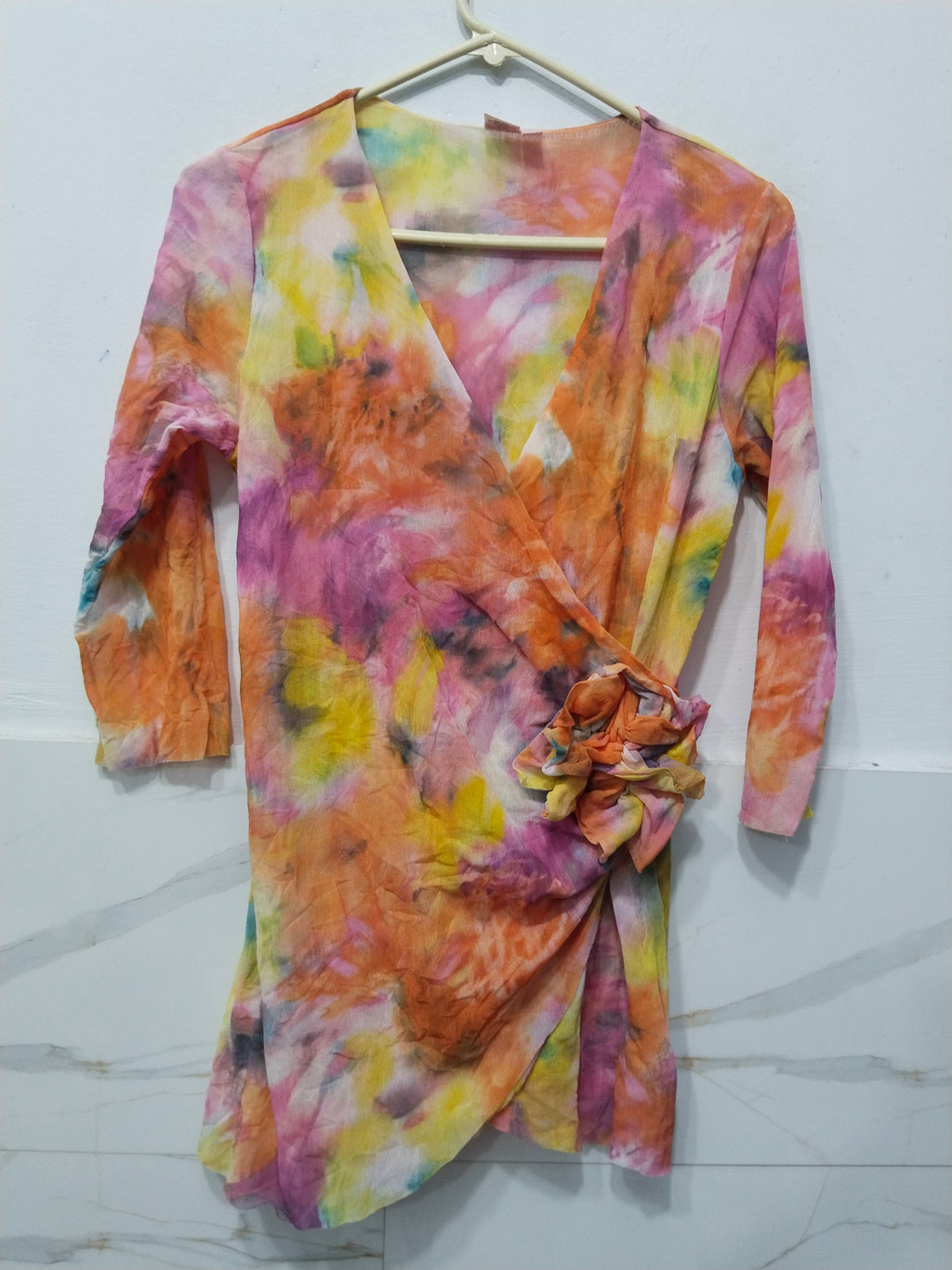 Johnny Heaven Women's Vintage Tie-Dye Mesh Top – XL