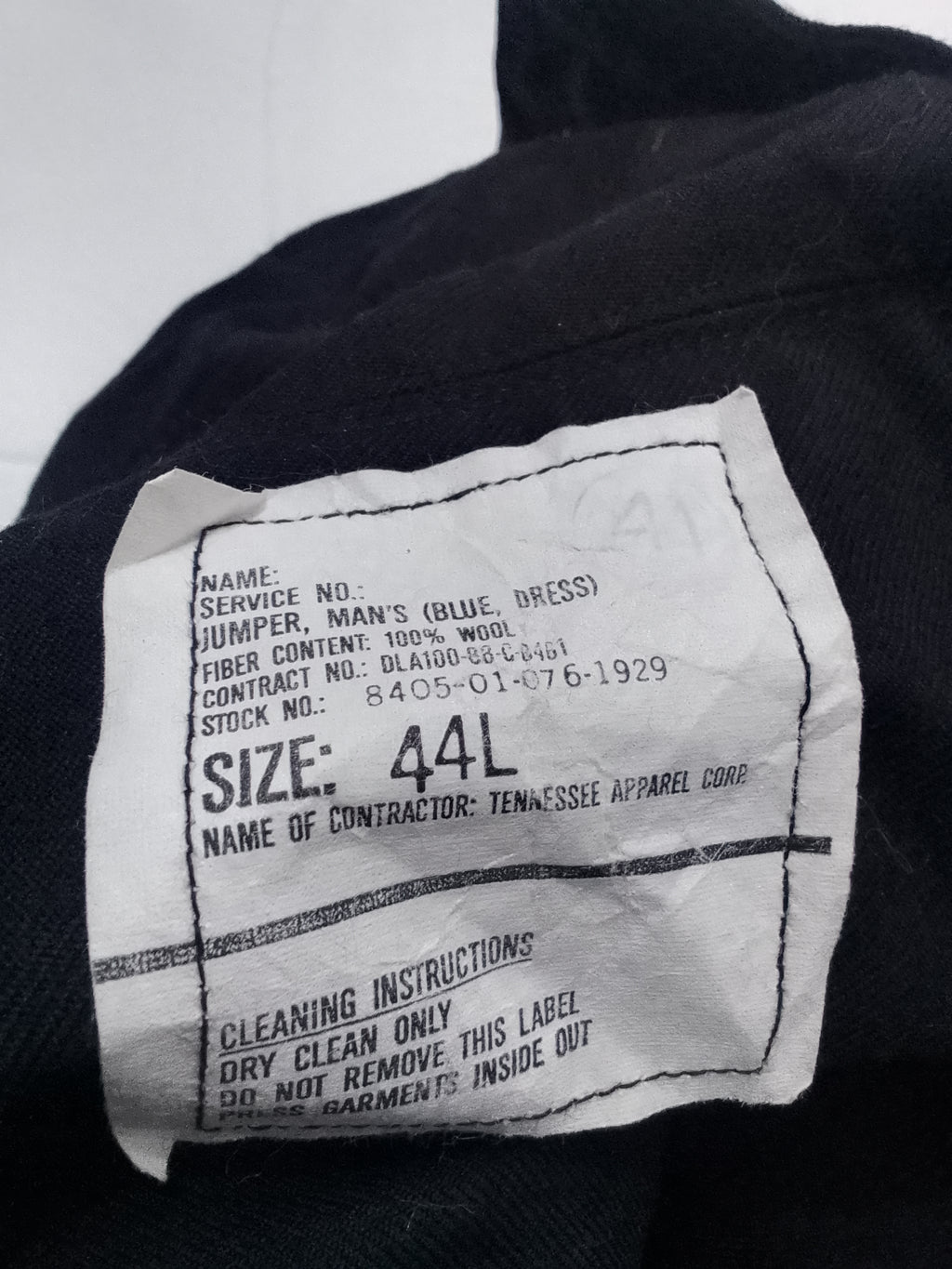 Vintage US Navy Wool Dress Blue Jumper Uniform Top