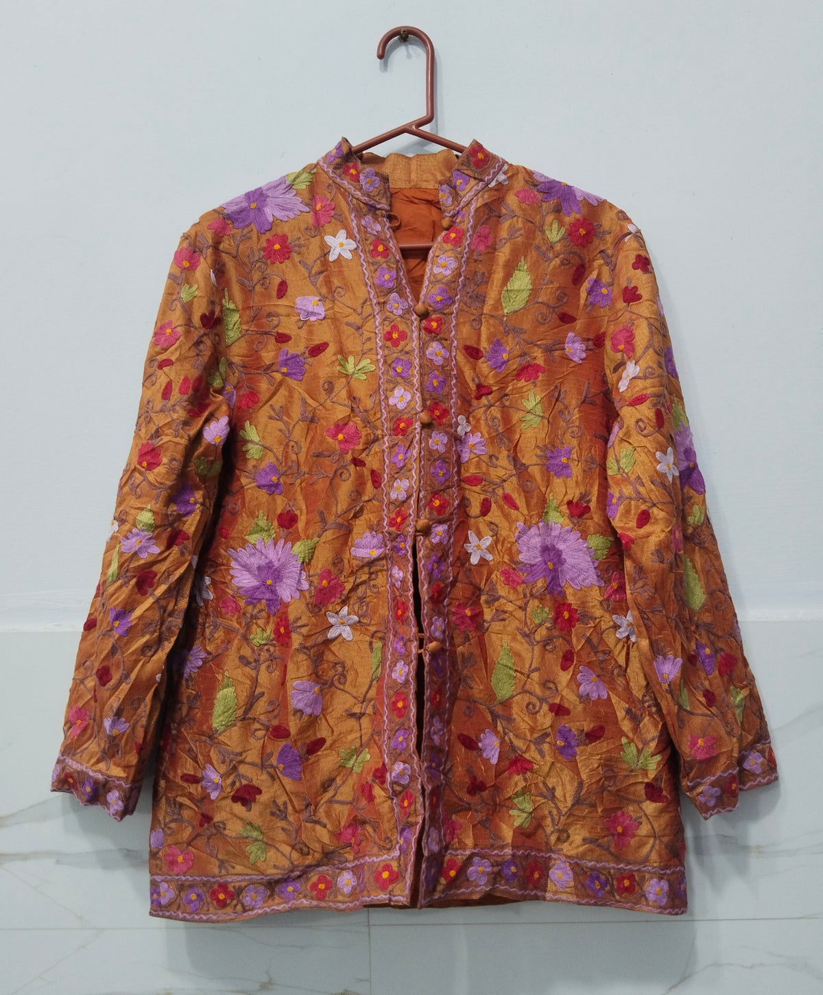 Embroidered Floral Long Jacket