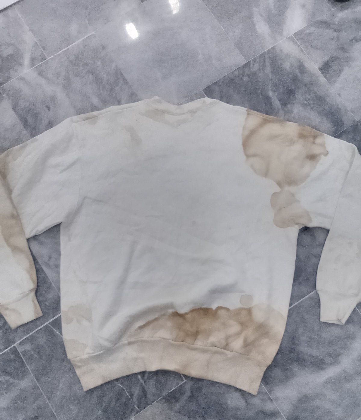 Vintage 90s Buffalo Bills Newspaper Print Custom Bleached Sweatshirt XL Fruit of the Loom