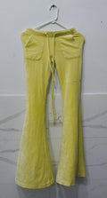 Y2K Yellow Flare Pants with Front Pockets