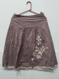 Floral Embroidered A-Line Skirt - Dusty Purple / Mauve