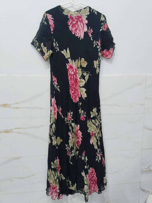 Glamorous Lapis balck Sequined Evening Gown
Short Description