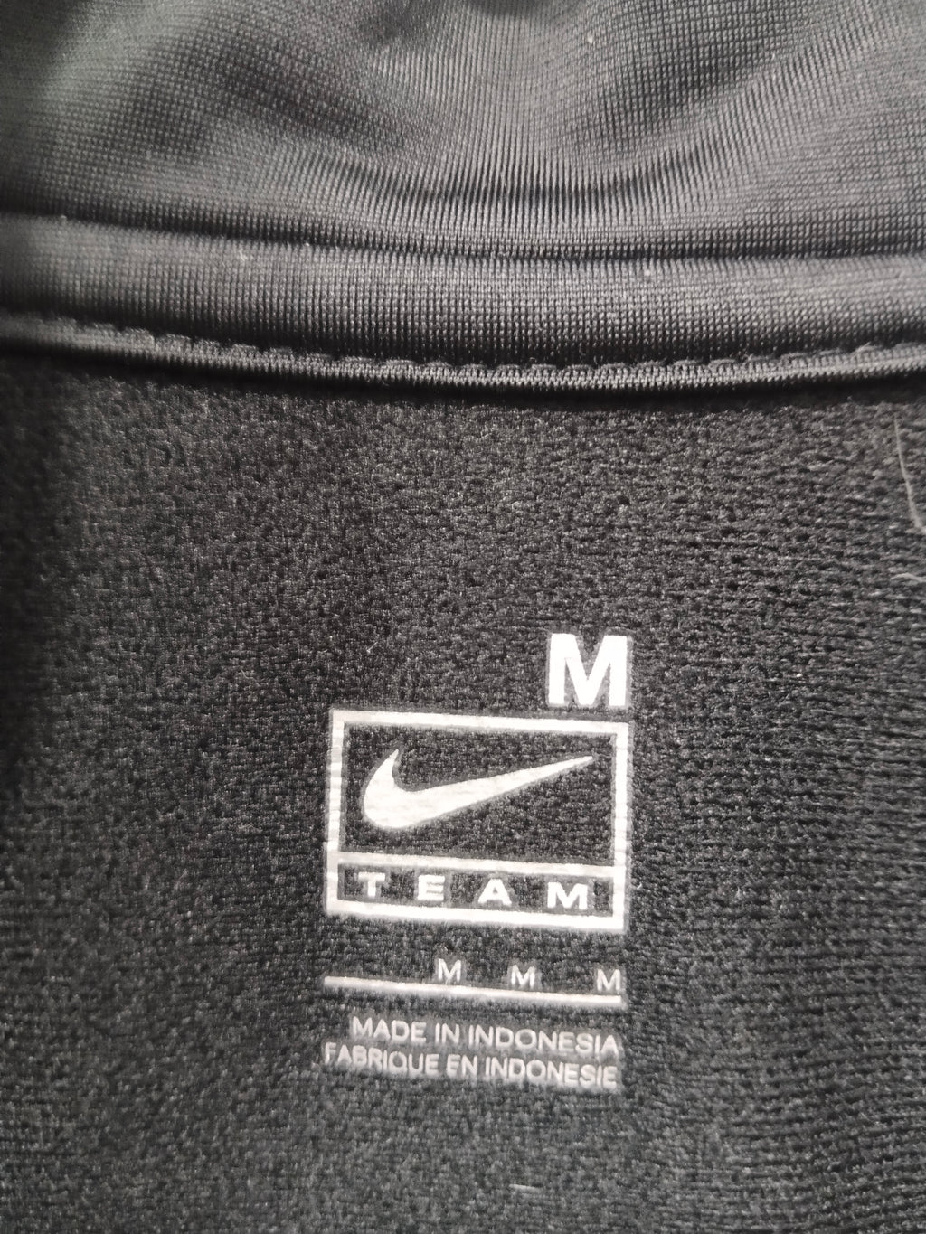 Nike Black Full Zip Track Jacket White Chest Stripe Athletic Sweatshirt