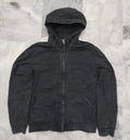 American Eagle Black Canvas Full Zip Hooded Workwear Jacket Men's