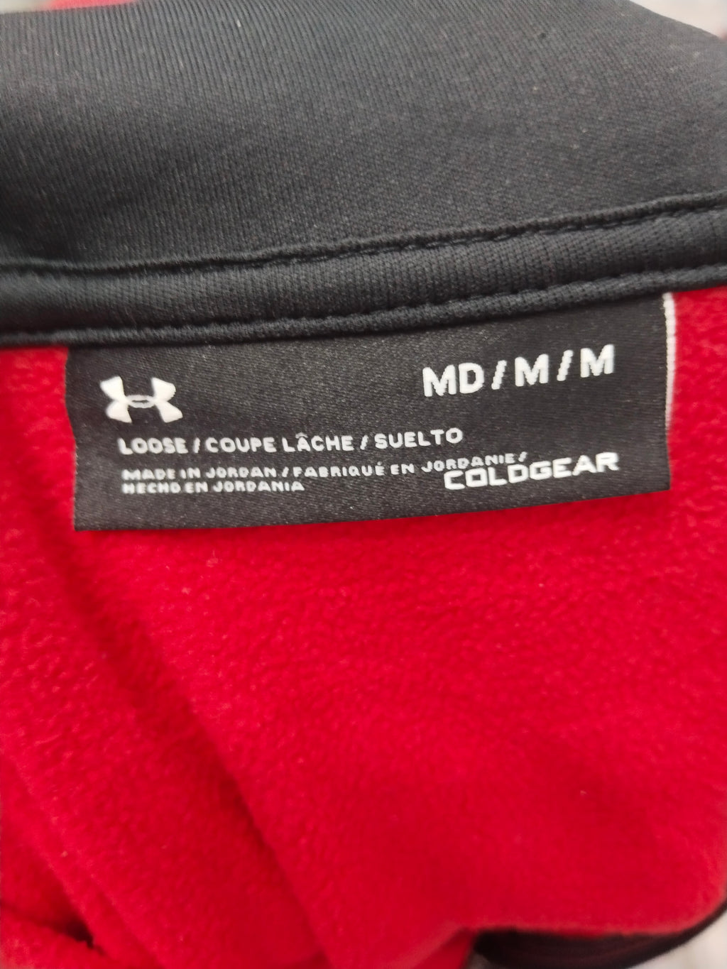 Under Armour Red 1/4 Zip Pullover Sweatshirt / Mens Athletic Quarter Zip Top