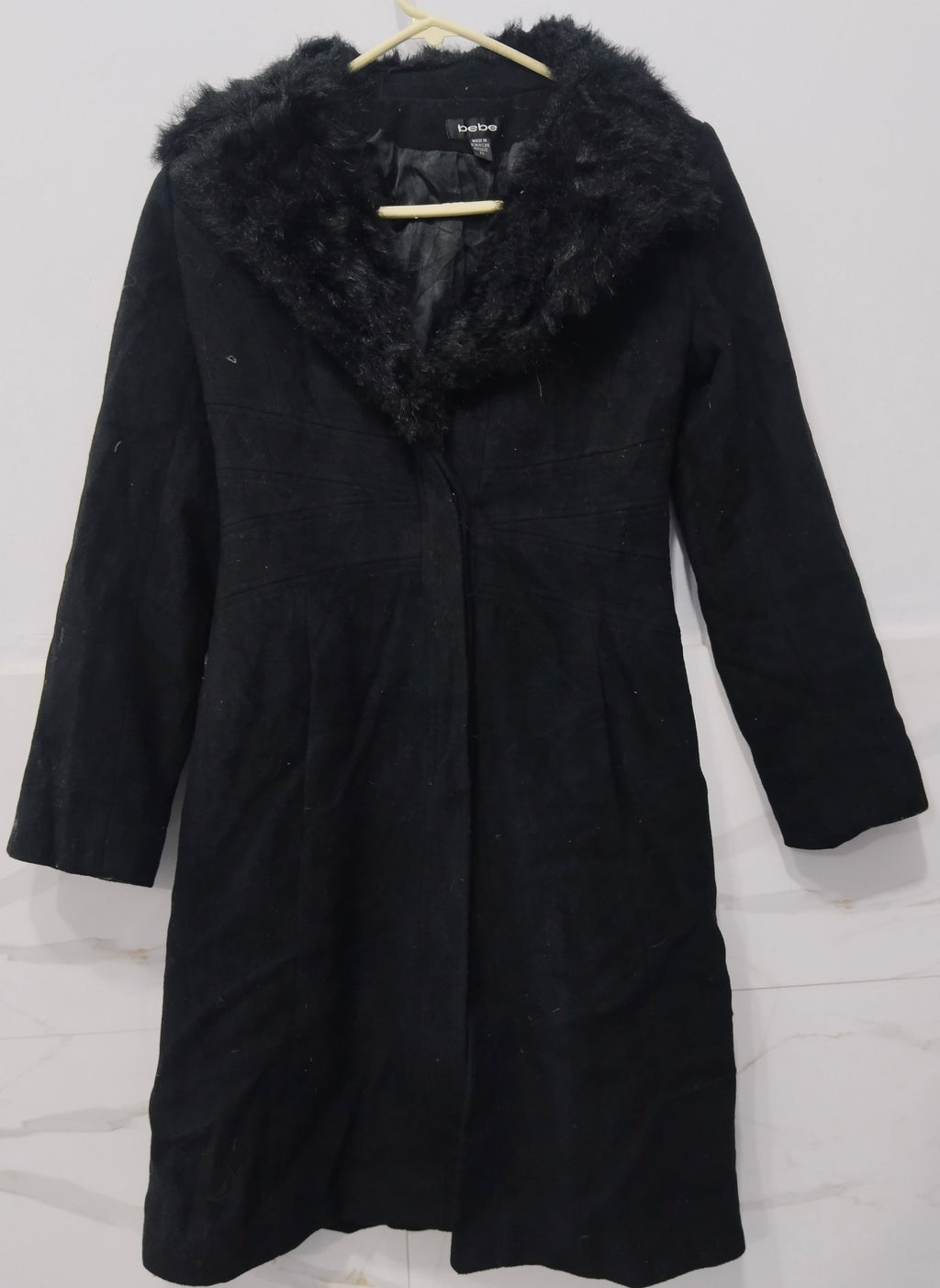 bebe Women's Long Coat 100% Wool