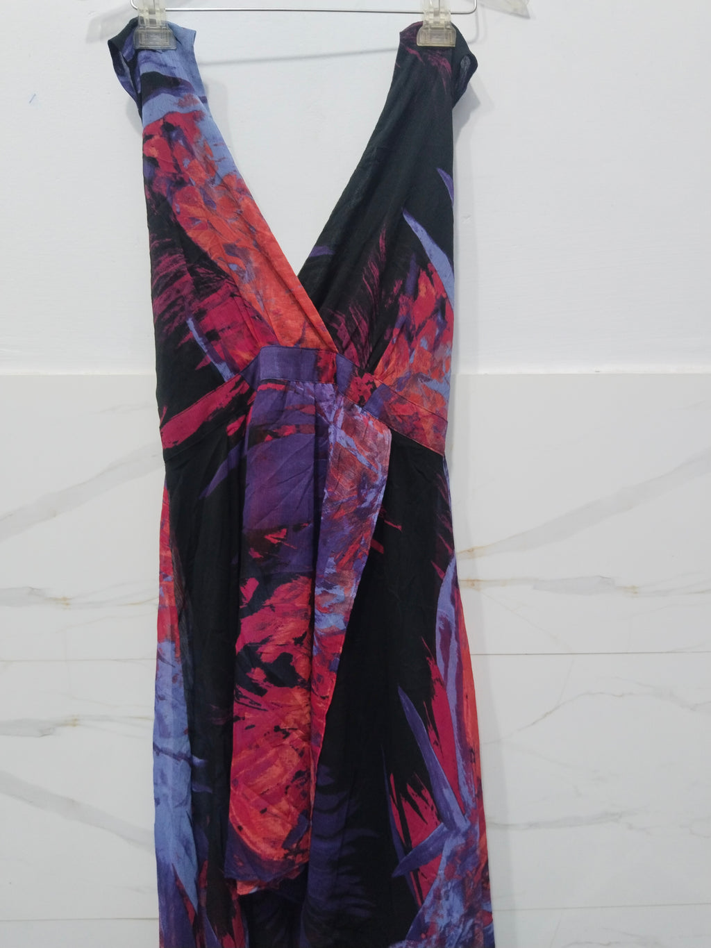 bebe V-neck  Sleeveless Long Dress
