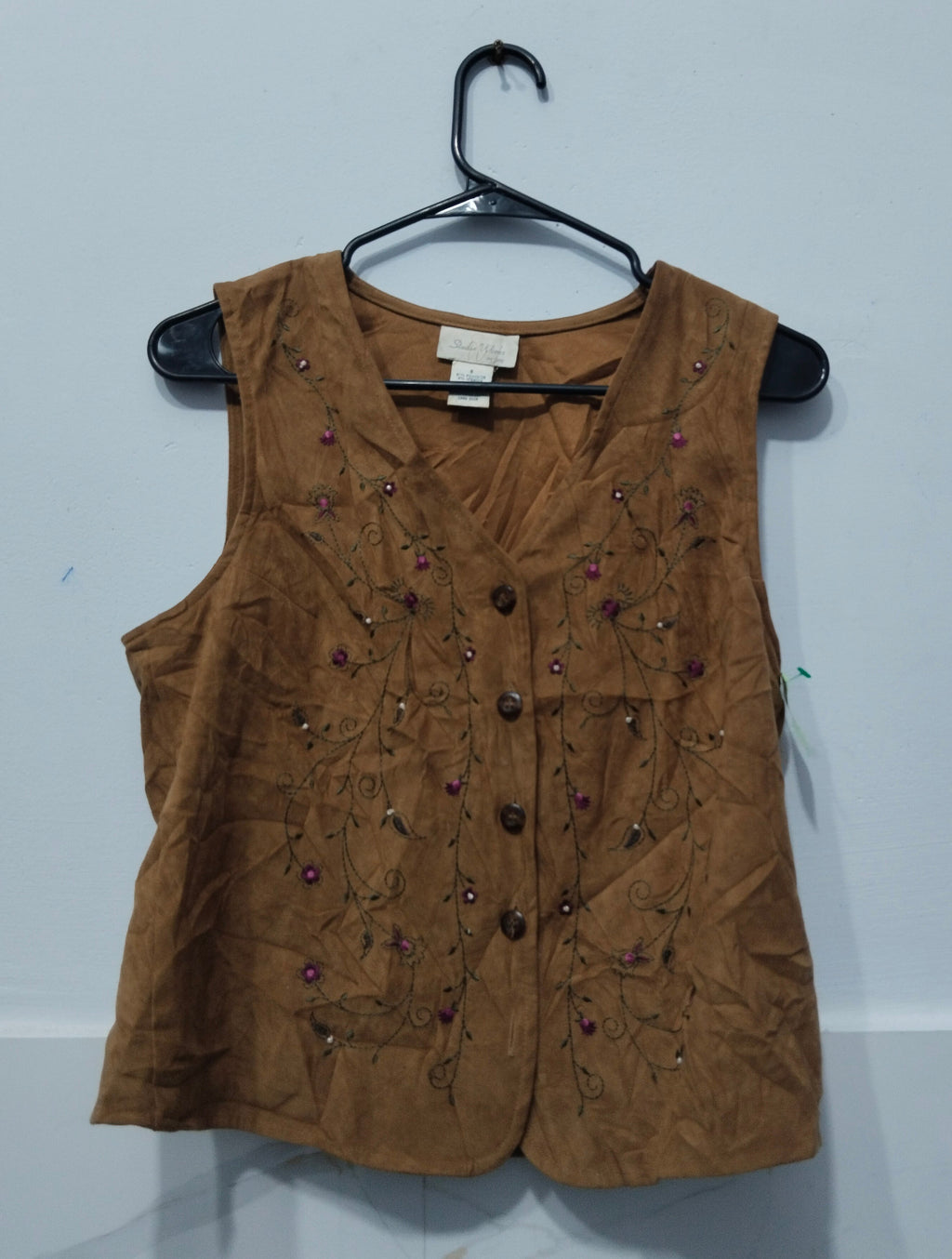 Studio Works Emboridered button-Front Vest
