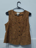 Studio Works Emboridered button-Front Vest