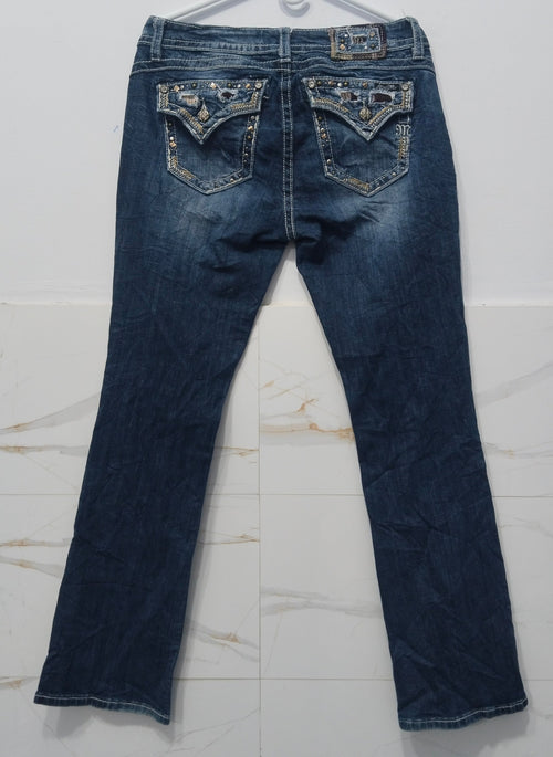 Miss Me Women’s Vintage Embellished Bootcut Jeans – Y2K Style
