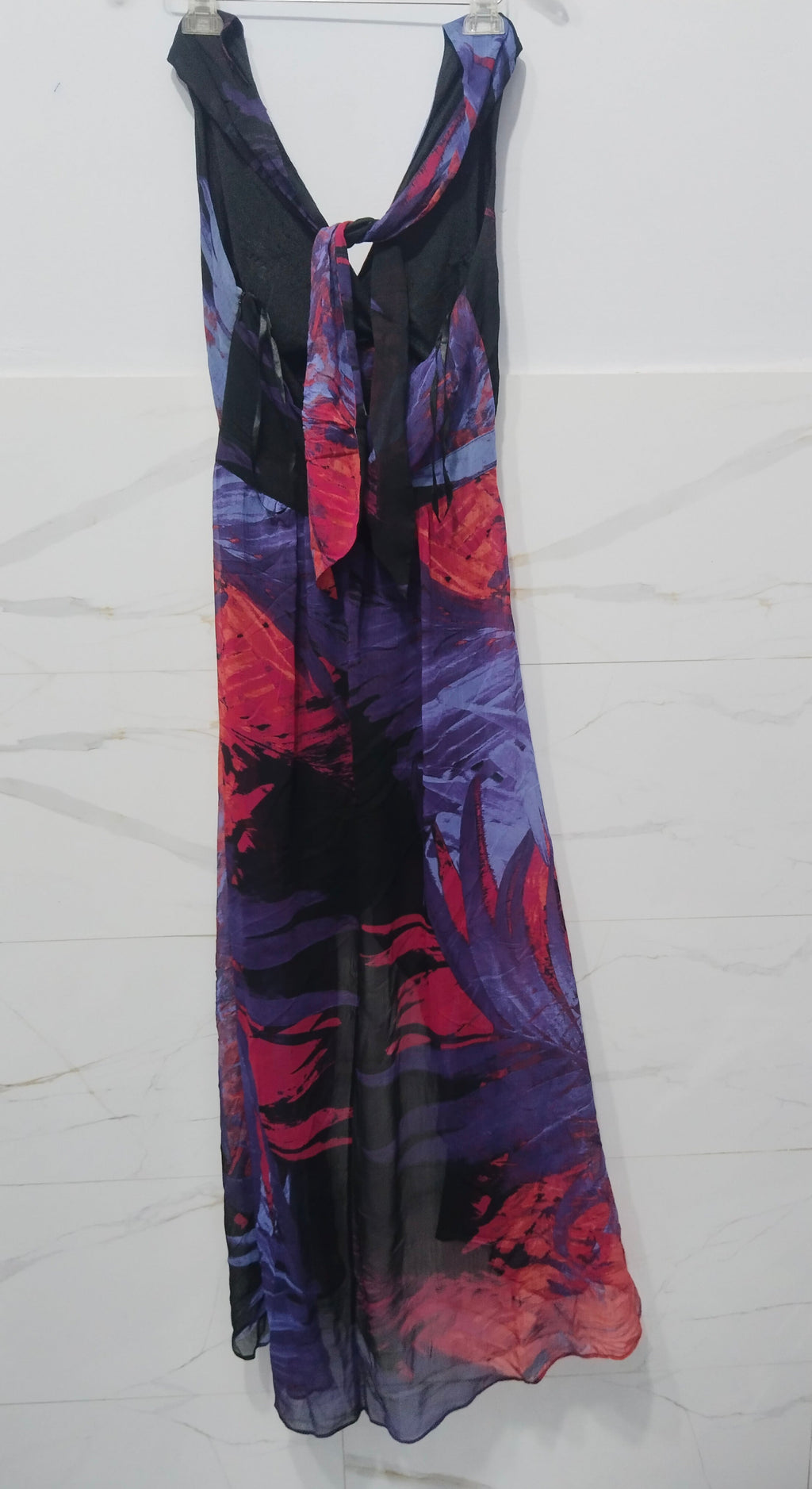 bebe V-neck  Sleeveless Long Dress